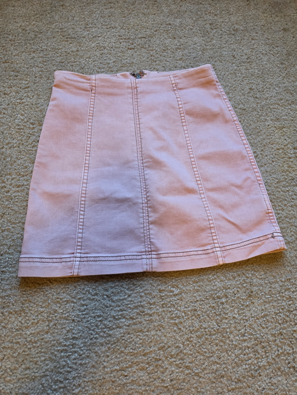 Free People Pastel Pink Paneled Mini Skirt